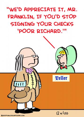 Cartoon: benjamin franklin poor richard (medium) by rmay tagged benjamin,franklin,poor,richard