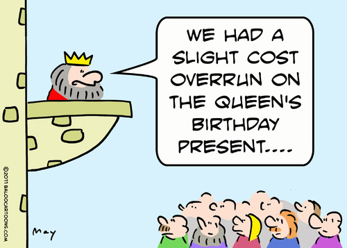 birthday present king queen cost By rmay | Politics Cartoon | TOONPOOL