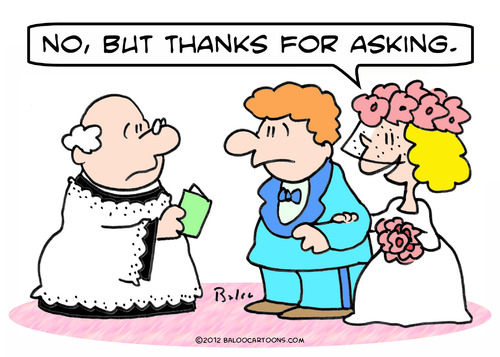 Cartoon: bride thanks for asking (medium) by rmay tagged bride,thanks,for,asking