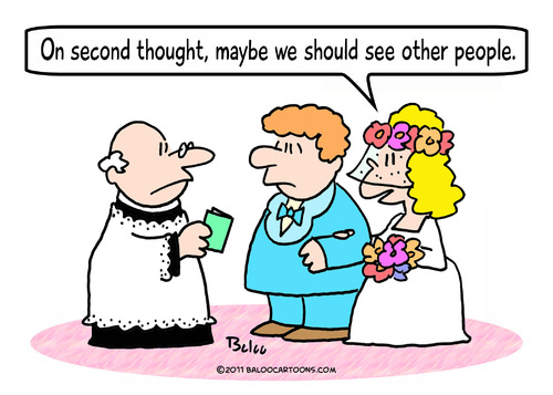 Cartoon: bride wedding see other people (medium) by rmay tagged bride,wedding,see,other,people