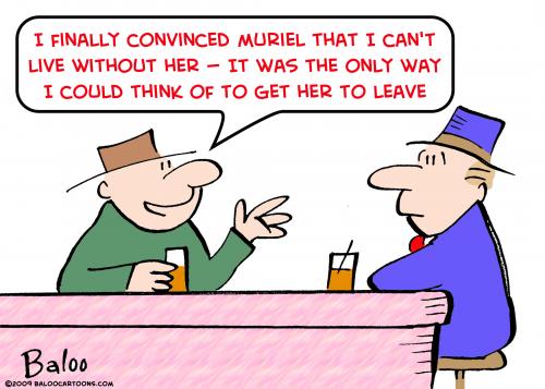 Cartoon: cant leave without leave (medium) by rmay tagged cant,leave,without