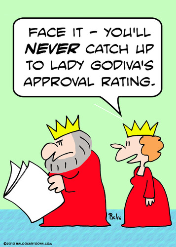 Cartoon: catch lady godiva king quee (medium) by rmay tagged catch,lady,godiva,king,quee