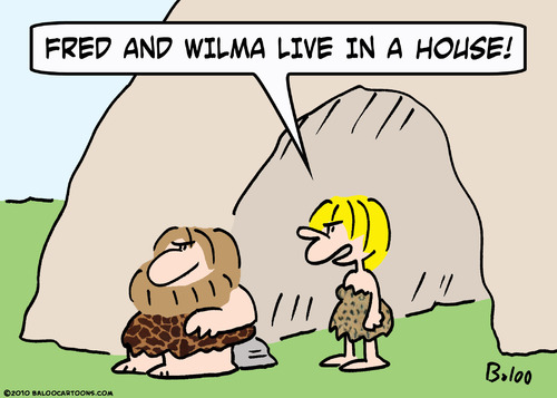 Cartoon: caveman house flintstones (medium) by rmay tagged caveman,house,flintstones