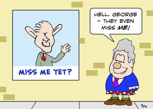 Cartoon: Clinton bush obama miss (medium) by rmay tagged clinton,bush,obama,miss