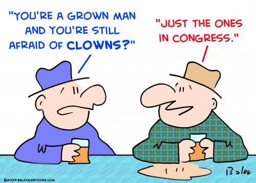 Cartoon: clowns in congress (medium) by rmay tagged clowns,in,congress