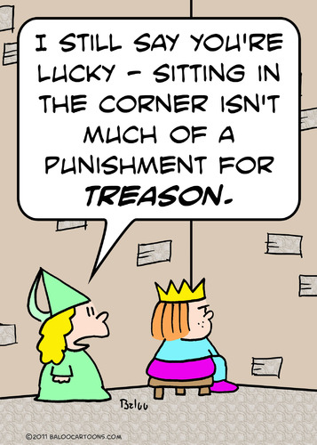 Cartoon: corner sitting punishment treaso (medium) by rmay tagged corner,sitting,punishment,treason