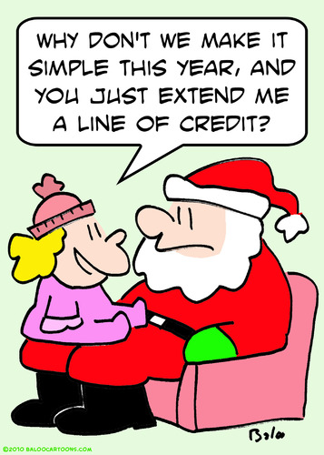 Cartoon: credit line extend santa claus (medium) by rmay tagged credit,line,extend,santa,claus