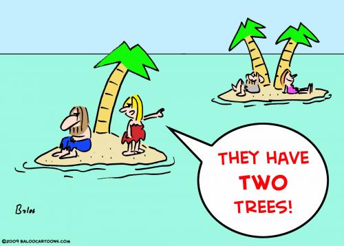 Cartoon: desett isle two trees (medium) by rmay tagged desett,isle,two,trees