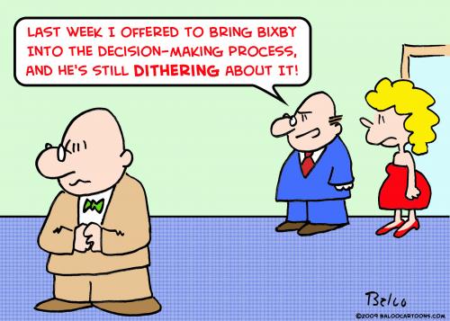 dithering decision making By rmay | Business Cartoon | TOONPOOL