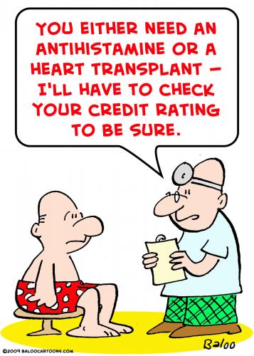 Cartoon: doctor credit rating (medium) by rmay tagged doctor,credit,rating