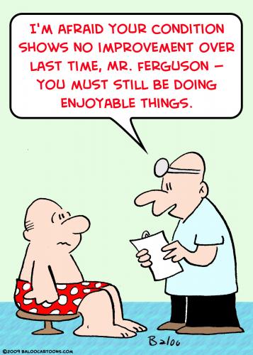 Cartoon: doctor enjoyable things (medium) by rmay tagged doctor,enjoyable,things