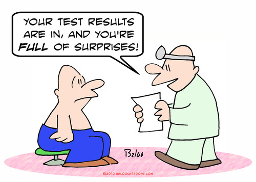 cartoon physician test results