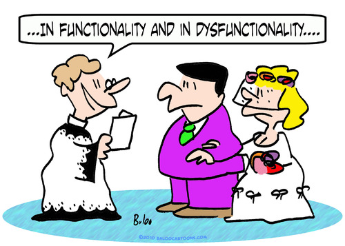 Cartoon: dysfunctionality wedding marriag (medium) by rmay tagged dysfunctionality,wedding,marriage