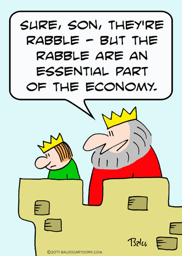 Cartoon: economy part rabble king prince (medium) by rmay tagged economy,part,rabble,king,prince