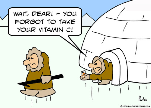 Cartoon: eskimo forgot vitamin C (medium) by rmay tagged eskimo,forgot,vitamin
