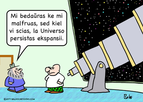 ESPERANTO UNIVERSE LATE ASTRONOM By rmay | Education & Tech Cartoon | TOONPOOL