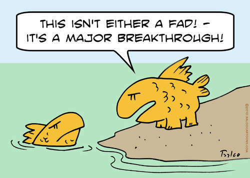 Cartoon: evolution fish feet major breakt (medium) by rmay tagged evolution,fish,feet,major,breakthrough,fad