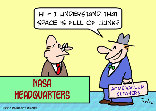 Cartoon: full junk nasa vacuum cleaners (medium) by rmay tagged full,junk,nasa,vacuum,cleaners