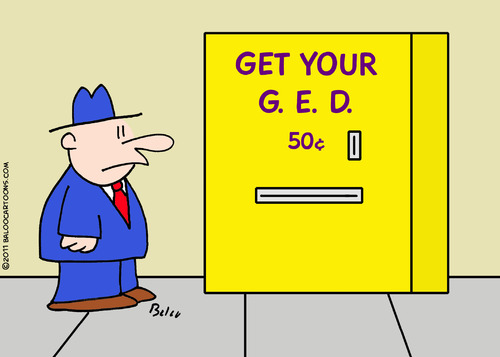 Cartoon: get your GED vending machine (medium) by rmay tagged get,your,ged,vending,machine
