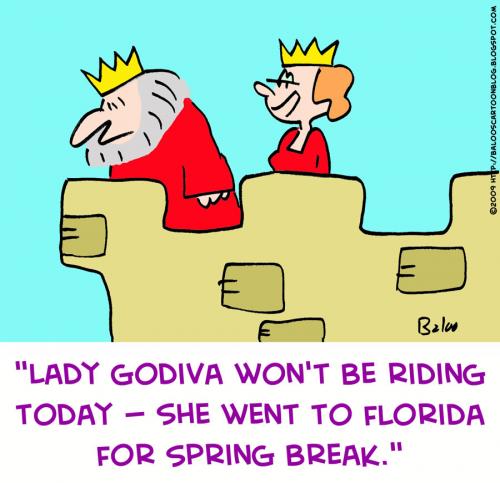 Cartoon: godiva lady florida spring break (medium) by rmay tagged godiva,lady,florida,spring,break
