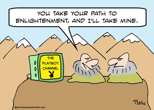 Cartoon: guru enlightenment playboy (medium) by rmay tagged guru,enlightenment,playboy