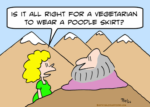 Cartoon: guru poodle skirt vegetarian (medium) by rmay tagged guru,poodle,skirt,vegetarian