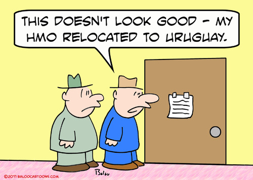 Cartoon: hmo relocated uruguay (medium) by rmay tagged hmo,relocated,uruguay