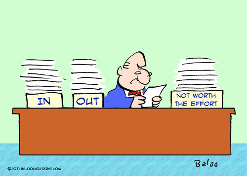 Cartoon: in out not worth the effort (medium) by rmay tagged in,out,not,worth,the,effort