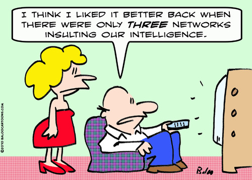 Cartoon: insulting intelligence televisi (medium) by rmay tagged insulting,intelligence,televisi
