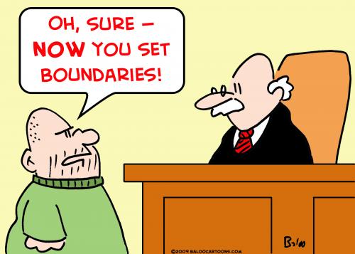 Cartoon: judge set boundaries (medium) by rmay tagged judge,set,boundaries