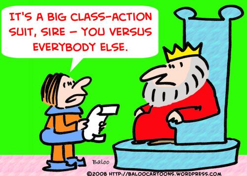 Cartoon: KING CLASS ACTION SUIT (medium) by rmay tagged king,class,action,suit