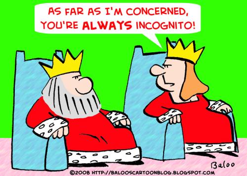 king queen always incognito By rmay | Politics Cartoon | TOONPOOL