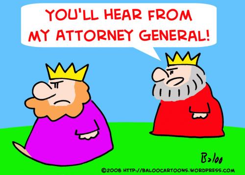 Cartoon: KINGS ATTORNEY GENERAL (medium) by rmay tagged kings,attorney,general