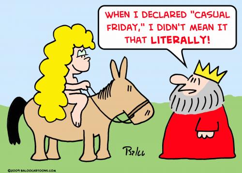 Cartoon: lady godiva king casual friday (medium) by rmay tagged lady,godiva,king,casual,friday