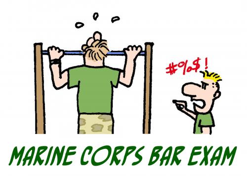 Cartoon: marine corps bar exam tyrmay (medium) by rmay tagged marine,corps,bar,exam,tyrmay
