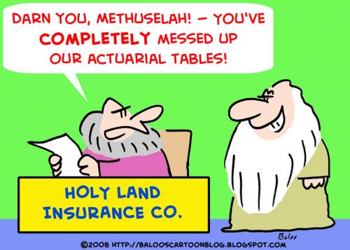 Cartoon: METHUSELAH INSURANCE (medium) by rmay tagged methuselah,insurance