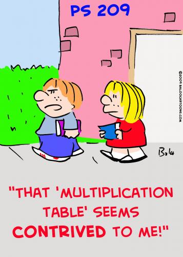 Cartoon: multiplication table contrived (medium) by rmay tagged multiplication,table,contrived