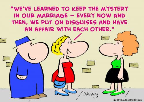 Cartoon: mystery marriage affair (medium) by rmay tagged mystery,marriage,affair
