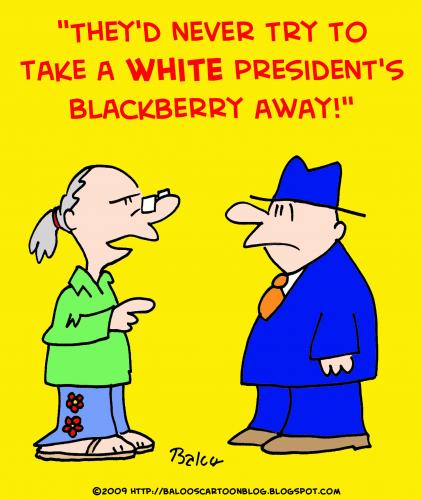 Cartoon: Obama blackberry (medium) by rmay tagged obama,blackberry