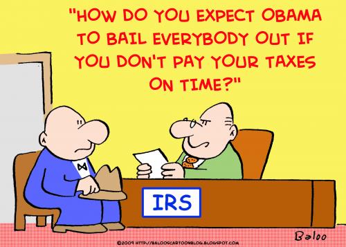 Cartoon: obama irs taxes (medium) by rmay tagged obama,irs,taxes