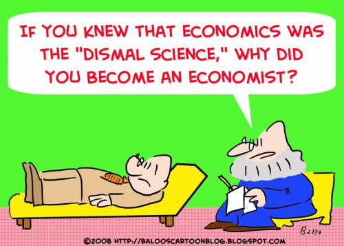 Cartoon: PSYCHIATRIST ECONOMIST DISMAL (medium) by rmay tagged psychiatrist,economist,dismal