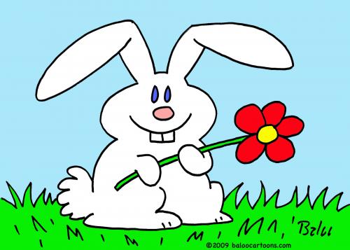 Cartoon: rabbit flower (medium) by rmay tagged rabbit,flower