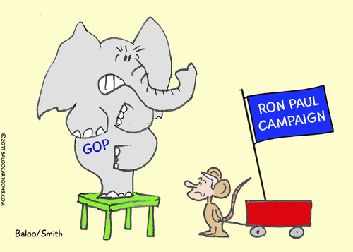 Cartoon: Ron Paul campaign flag (medium) by rmay tagged ron,paul,campaign,flag