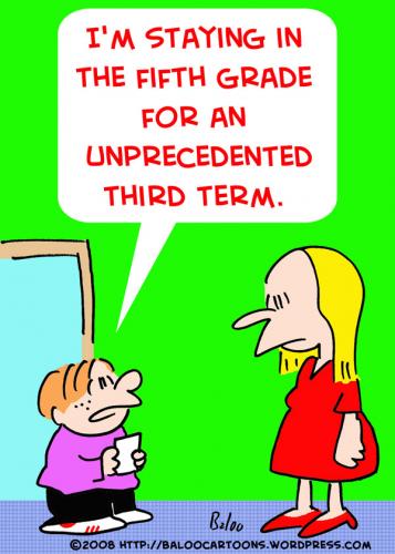 Cartoon: SCHOOL FIFTH GRADE UNPRECEDENTED (medium) by rmay tagged school,fifth,grade,unprecedented,third,term