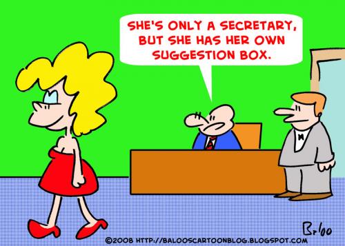 SECRETARY SUGGESTION BOX By rmay | Love Cartoon | TOONPOOL