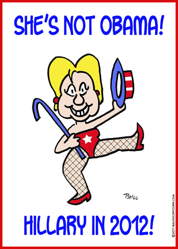 Cartoon: Shes Not Obama (medium) by rmay tagged hillary,clinton,not,obama,barack