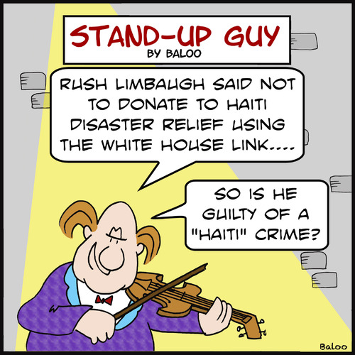 Cartoon: SUG haiti limbaugh crime (medium) by rmay tagged sug,haiti,limbaugh,crime