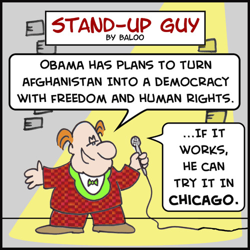 Cartoon: SUG obama democracy afghanistan (medium) by rmay tagged sug,obama,democracy,afghanistan