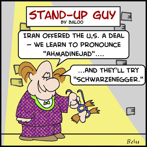 Cartoon: SUG schwarzenegger ahmadinejad (medium) by rmay tagged sug,schwarzenegger,ahmadinejad