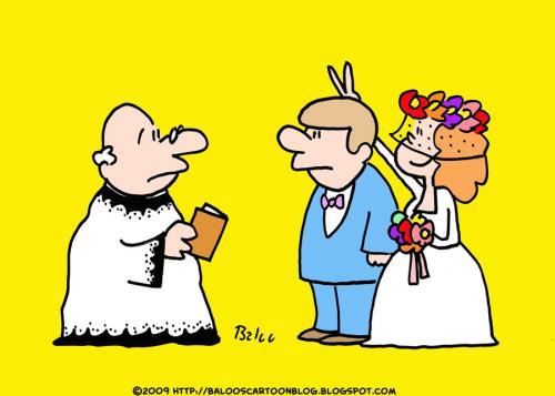 Cartoon: WEDDING BRIDE BUNNY RABBIT EARS (medium) by rmay tagged wedding,bride,bunny,rabbit,ears